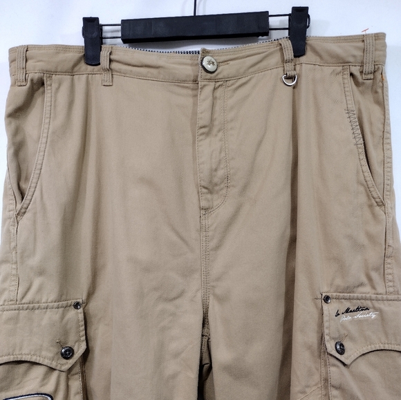 La Martina Saddlery Cargo Shorts Men's 38 Tan Bobo Retro 90s Streetwear Utility - Picture 3 of 10